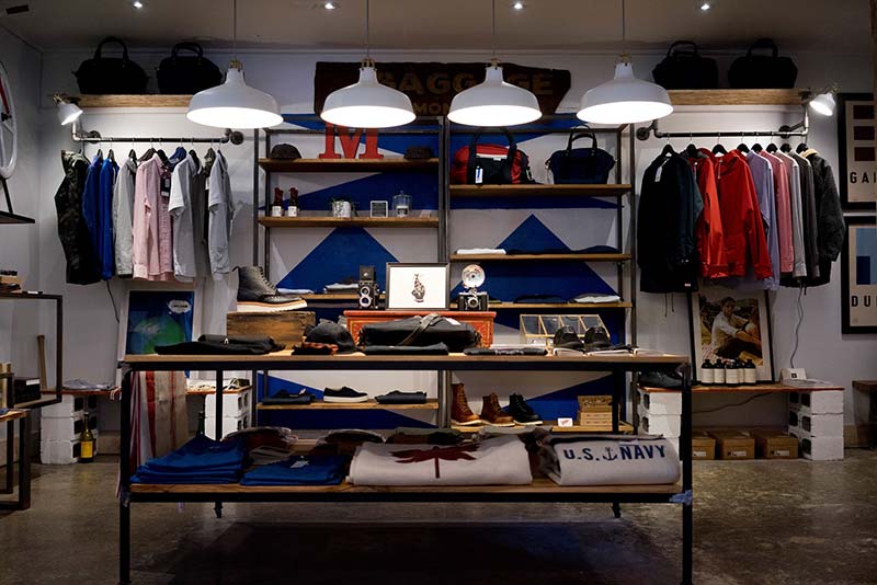 Interior of a clothing store